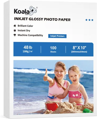 Vista 11 de Papel fotográfico brillante para inyección de tinta Koala 4X6 pulgadas 48lb 100 hojas Papel fotográfico brillante profesional compatible