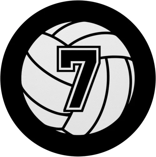 Vista 3 de Jugador de voleibol #7 Voleibol Mamá Papá Jersey Número 7 PopSockets Estándar PopGrip