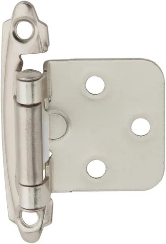 Vista 3 de Silverline 6 pares de bisagras de gabinete de cierre automático, para puerta de cocina con superposición variable, níquel satinado cepillado