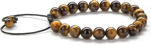 Vista 4 de Hamoery Pulsera de regalo para hombres y mujeres, cuerda trenzada natural, ojo de tigre, pulsera de yoga, pulsera 21018, Piedra