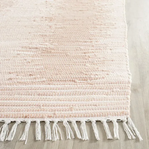 Vista 7 de SAFAVIEH Colección Montauk - Alfombra decorativa, 2 pies 3 pulgadas x 5 pies, color beige con flecos de algodón hecho a mano, ideal para zonas