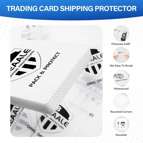 Vista 5 de Kit de envío de tarjetas intercambiables, paquete de 520 – Protectores de envío de tarjetas de 3.5 x 4.5 pulgadas con 4 rollos de cinta de pintor