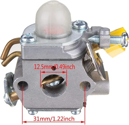 Vista 3 de 308054043 Carburador con bujía Kit de línea de combustible para Homelite Ryobi CS26 RY09800 RY28021 RY28041 RY28065 UT32601 UT32601A UT32605 UT32651