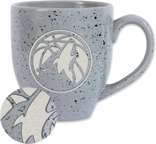 Vista 117 de Rico Industries NBA 16 oz Team Color Laser Engraved Speckled Ceramic Coffee Mug 3-Color del