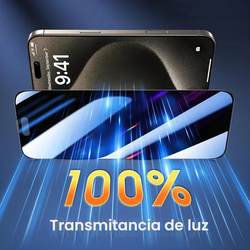 Vista 6 de UniqueMe Protector de pantalla de privacidad de 360° para iPhone 15 Pro Max