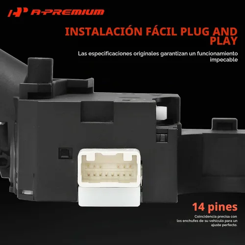 Vista 4 de Interruptor de señal de giro A-Premium, atenuador de faros, luz de estacionamiento, conjunto de palanca del interruptor de limpiaparabrisas