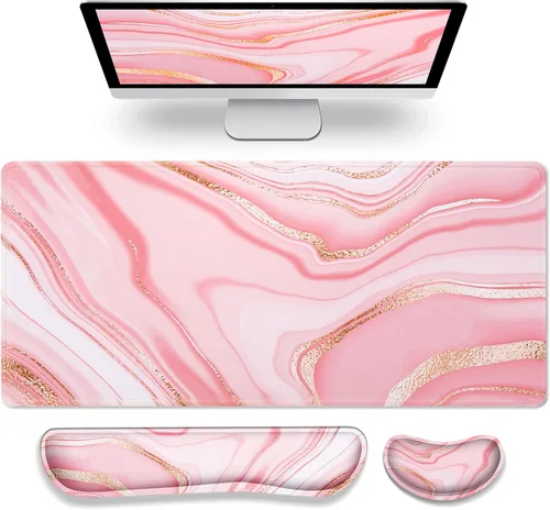 Vista 20 de Gimars Reposamuñecas para mouse, soporte de muñeca Pop It Fidget para aliviar la presión del mouse, almohadilla ergonómica de espuma viscoelástica