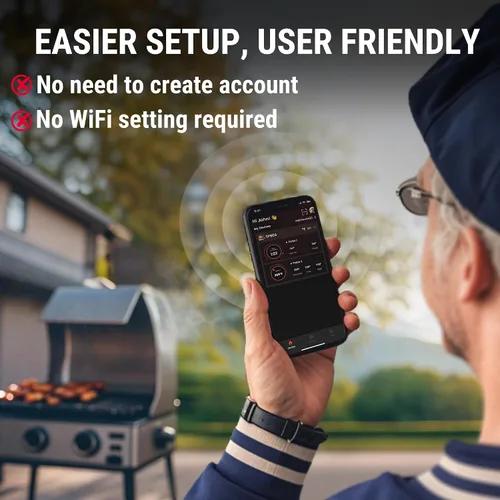 Vista 12 de TempPro TempSync - Termómetro de carne Bluetooth de 450 pies para horno con 2 sondas