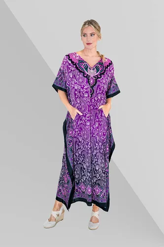 Vista 6 de Miss Lavish London Vestidos caftán para mujer, S-3XL, talla regular a extragrande