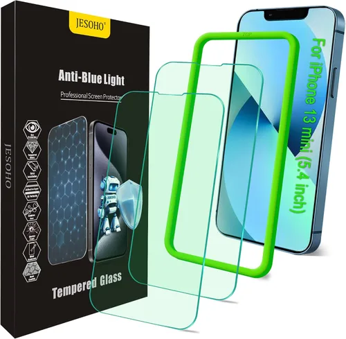 Vista 27 de Protector de pantalla de luz azul para iPhone 11, iPhone XR (6.1") HD con bloqueo de luz azul, película de vidrio templado, protección