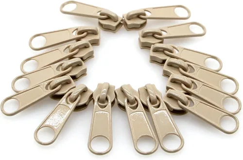 Vista 7 de Leekayer The Yards - Cremalleras de nailon beige #3 para coser, 10 yardas con 25 deslizadores para manualidades, bolsas de costura a medida