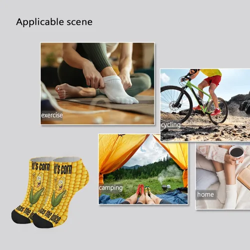 Vista 7 de devor Women Crew Socks Athletic for Women Socks Casual Sock Fashion it's corn it has the juice Socks
