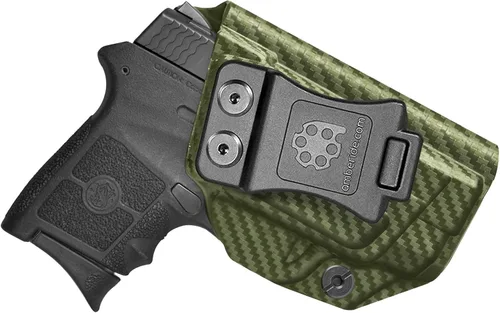 Vista 14 de Amberide IWB Kydex Holster for Smith & Wesson Bodyguard 380 Auto, Concealed Carry, No Optic/No Laser, Adjustable Cant, Posi-Click Retention, Made in