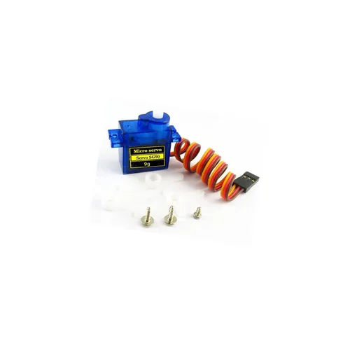 Vista 2 de Servo SG90, kit de motor de engranaje de dirección micro adecuado para control remoto, robot, helicóptero, control de avión, automóvil
