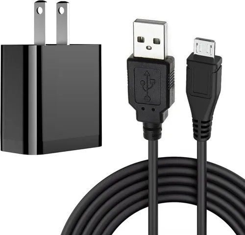 Vista 8 de Cable de carga de pared micro USB de 5 V, adaptador de alimentación de CA a CC con cable de alimentación de 9.8 ft de 10 pies para cámara