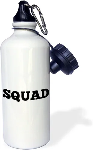 Vista 2 de 3dRose WB _ _ _ _ _ _ _ _ _ _ 218535 _ _ _ _ _ _ _ _ _ _ 1 " Squad, fondo blanco "Deportes botella de agua, 21 oz, color blanco