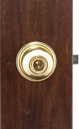 Vista 4 de Copper Creek BK2030PB - Pomo de puerta de bola, función de privacidad, 1 paquete, latón pulido y perilla de puerta de bola BK2020PB, función