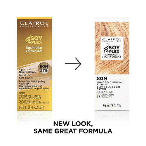 Vista 3 de Clairol Professional Permanent Liquid Color for Light Blonde Hair Color 8gn rubio neutro dorado claro