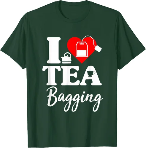 Vista 18 de Camiseta con texto en inglés "I Love Tea Bagging", divertida camiseta para bebedores de té, Negro