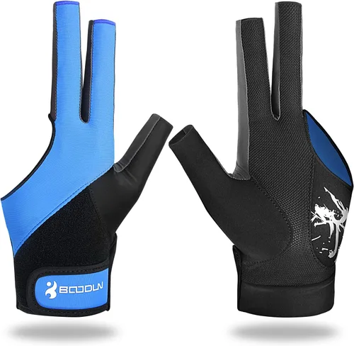 Vista 9 de YFY Guantes de billar para mano izquierda con 3 dedos, proceso de empalme, guantes deportivos de billar para hombres y mujeres