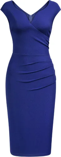 Vista 4 de Miusol - Vestido de estilo vintage delgado sin mangas entallado para mujer
