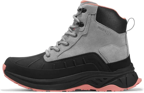 Vista 7 de NORTIV 8 Botas de senderismo impermeables para mujer, botas de senderismo al aire libre para senderismo