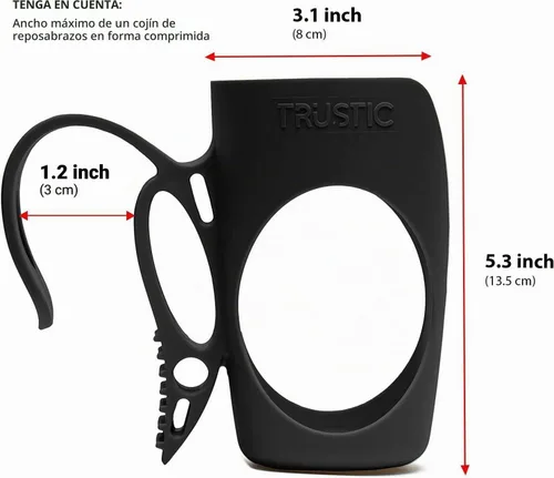 Vista 6 de Portavasos infantil para asientos de automóvil convertibles - Compatible con Britax ClickTight Marathon, Boulevard, Advocate - Negro
