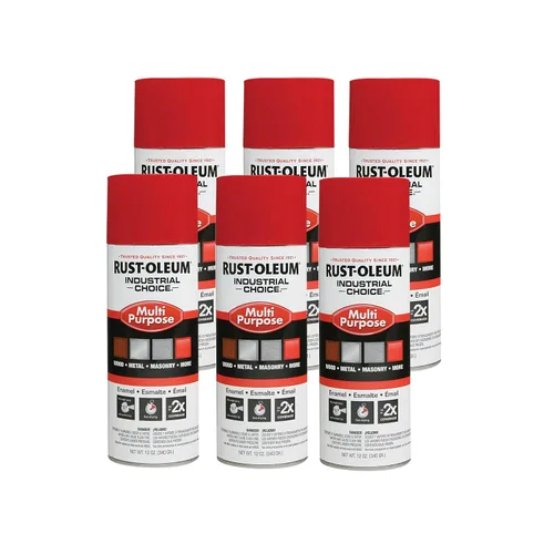 Vista 15 de Aerosol de esmalte Rust-Oleum para uso general; envase de 16 onzas líquidas; lata de aerosol, almendra, 6