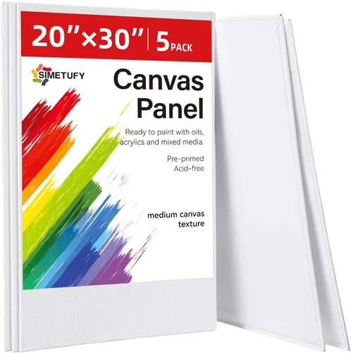 Vista 24 de Simetufy Paquete de 12 Tableros de Lienzo Pequeños para Pintura de 4 x 6 pulgadas - Paneles de Mini Lienzo de 100% Algodón sin Ácidos Imprimados