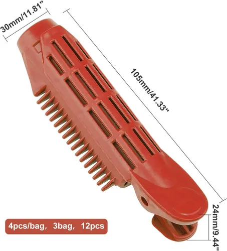 Vista 2 de SUPERFINDINGS 12 unids Instantánea Raíz Volumizador Raíz s Auto Grip Raíz Volumen Rizador de Pelo Clip Color Marrón para Mujeres Peinado
