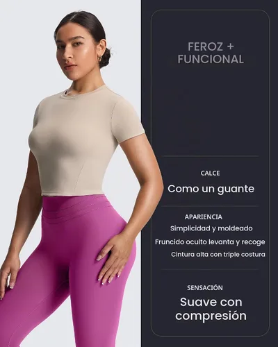 Vista 5 de Aoxjox Pantalones de yoga Luna para mujer de 26" Cattleya Púrpura