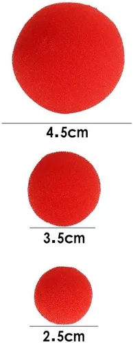 Vista 2 de 10 piezas de esponja roja suave bola, accesorios mágicos accesorios magia trucos esponja 1.0 in/1.4 in/1.8 in