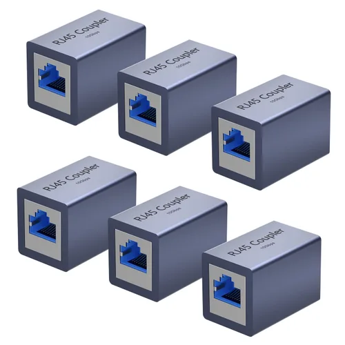 Vista 8 de Dingsun Acoplador RJ45, extensor Ethernet de 10 Gbps hembra a hembra acoplador Ethernet para CAat8/Cat7/Cat6/Cat6A/Cat5/Cat5e (paquete de 2)