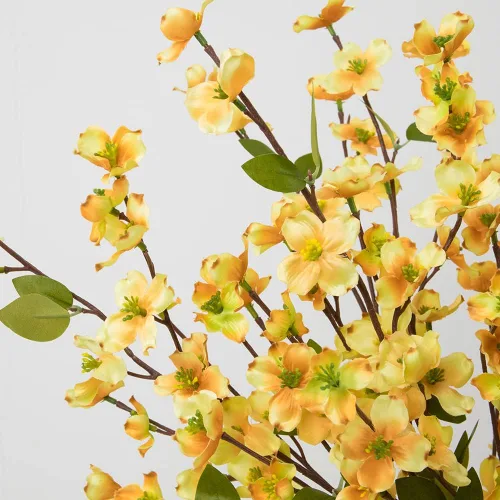 Vista 3 de Flores artificiales, tallos de flores, flores de seda de cornejo, arbusto de cornus falso para decoración del hogar, centros de mesa, 8