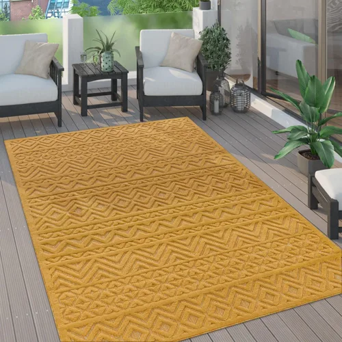Vista 27 de Paco Home Alfombra para interiores y exteriores con patrón geométrico enrejado en antracita, tamaño: 2' x 3'3