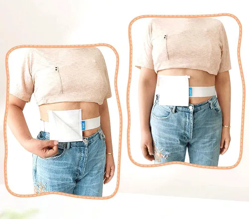 Vista 3 de Suministros de tubo de PEG - Juego de cinturón y soporte para tubo de alimentación elástico para adultos y mujeres - Accesorios para ostomía