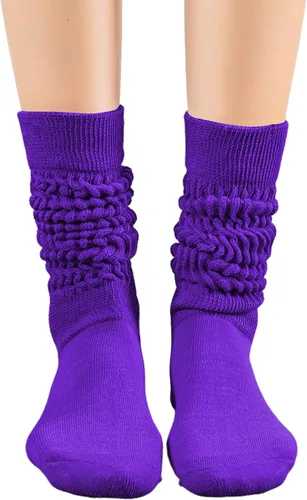 Vista 4 de UTTPLL Calcetines largos de algodón para mujer, calcetines largos de algodón para dormir, hasta la rodilla, para gimnasio, calcetines para botas