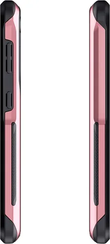 Vista 9 de Ghostek ATOMIC - Funda delgada para Galaxy S21 con parachoques de metal de aluminio y diseño trasero transparente, protección resistente que absorbe