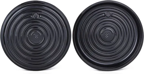 Vista 3 de Idyllize 5 piezas de bandeja de goteo de plástico negro de 6 pulgadas para macetas (6 pulgadas)