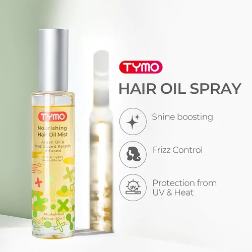 Vista 2 de TYMO Cepillo alisador de cabello Ring + spray de aceite para el cabello TYMO