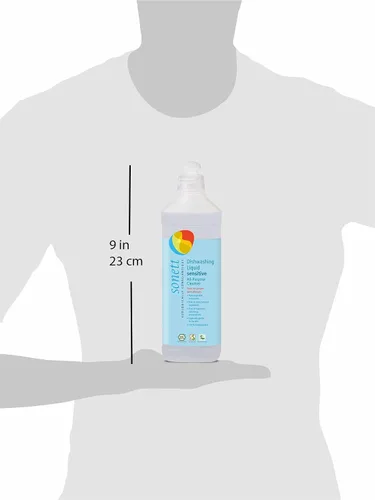 Vista 3 de Sonett Líquido orgánico para lavar platos, limpiador multiusos para pieles sensibles para personas con alergias (17 onzas líquidas (1 unidad))