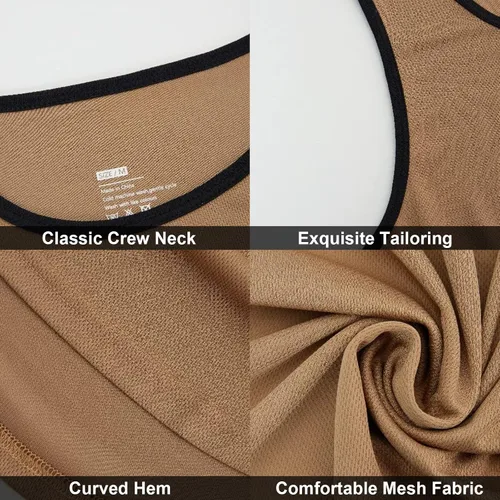 Vista 5 de Camiseta sin mangas para hombre, de secado rápido, para gimnasio, ligera, transpirable, para entrenamiento, fisicoculturismo, fitness