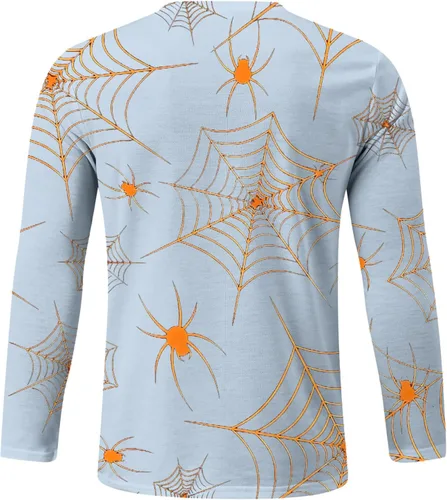 Vista 2 de T Shirts for Man Long Sleeve Crew Neck Printed Outdoor Thermal Regular Fit Tees Trendy True Comfort Tops