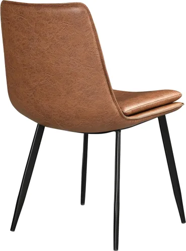 Vista 9 de Coaster Home Furnishings - Ortega - Silla auxiliar tapizada en piel sintética - Estilo contemporáneo, patas de metal cónicas y respaldos sólidos