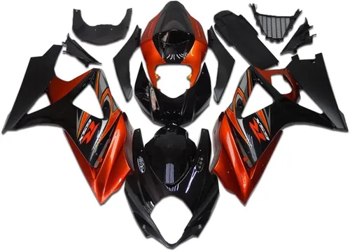 Vista 18 de Carenado de carrocería negro mate brillante de plástico apto para Suzuki 2007 2008 GSXR 1000 inyección ABS nuevo Aftermarket Kit Kit GSXR-1000 07 08