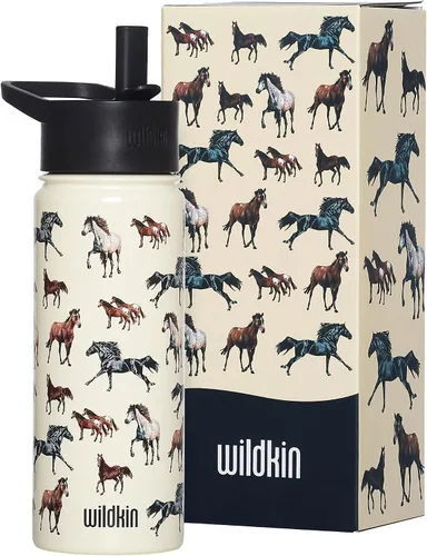 Vista 54 de Wildkin Kids - Botella de agua de acero inoxidable de 14 onzas para niños – Sin BPA, a prueba de fugas, aislada, fácil de limpiar - Ballerina