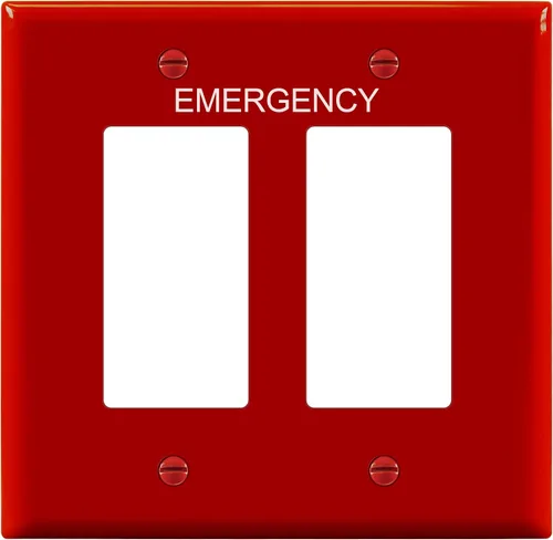Vista 17 de ENERLITES - Cubierta decorativa de interruptor doble, placa de pared de dos salidas, 2 bandas de gran tamaño, 5.50 x 5.50 pulgadas, termoplástico