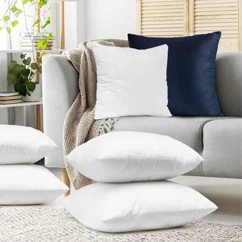 Vista 6 de Clara Clark Almohadas de almohada de sofá de alta calidad para almohadas decorativas, 28 x 28 pulgadas, juego de 4