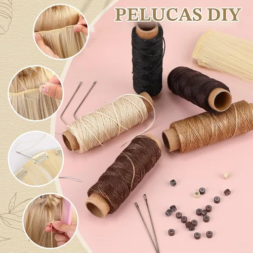 Vista 3 de Yuxung - Juego de 2500 piezas de extensiones de cabello con micro anillos