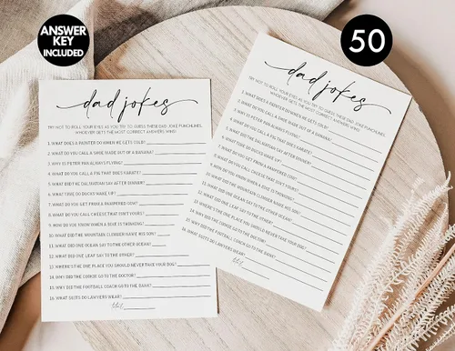 Vista 3 de Juego de 50 chistes para baby shower (50 tarjetas), divertido juego de baby shower, género neutro niño o niña, co-edición, minimalista